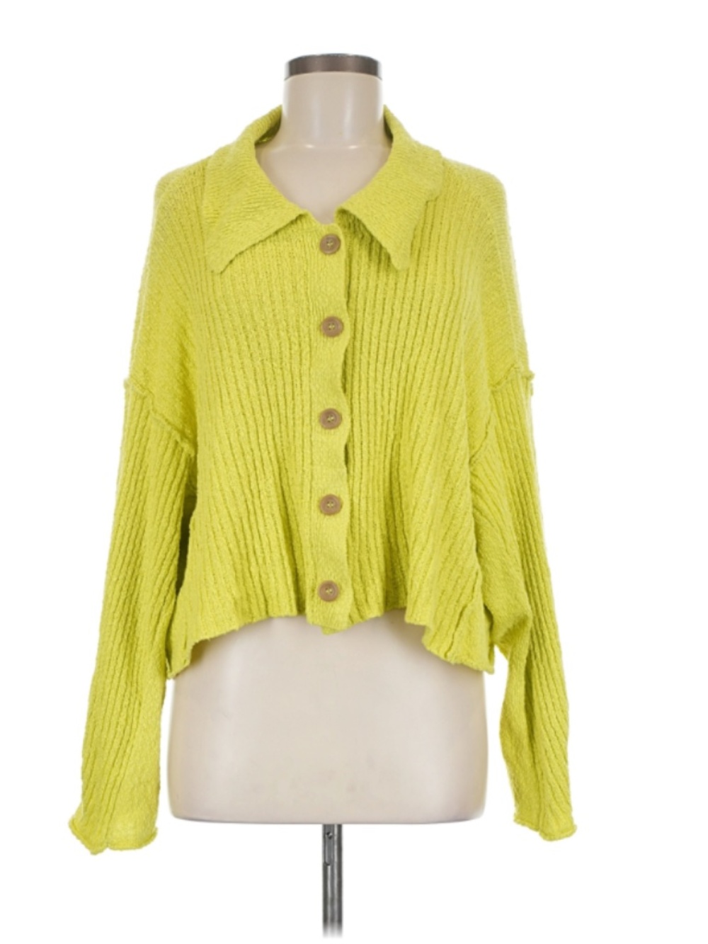 BDG Size M Bright Yellow/Green Cardigan